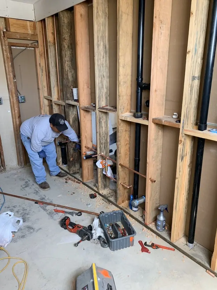 Commercial rough-in plumbing for Water Heater Replacement in West Pasco